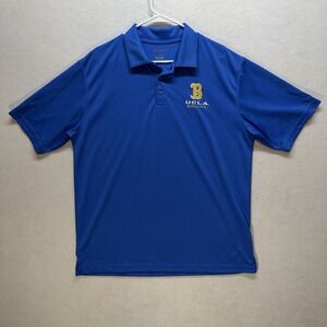 Champion NCAA UCLA Bruins Blue/Gold Polo Shirt Men's size Large